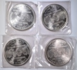 4- 1oz .999 SILVER ROUNDS