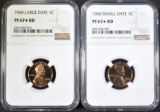 1960 SM DATE & LG DATE LINCOLNS NGC PF-67* RD