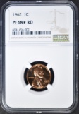 1962 LINCOLN CENT NGC PF-68* RD
