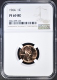 1964 LINCOLN CENT NGC PF-69 RD