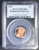 1995 DDO LINCOLN CENT  PCGS MS-67 RD