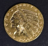 1908 $2.5 GOLD INDIAN  BU
