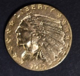 1913 $2.5 GOLD INDIAN  BU