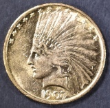1907 $10 GOLD INDIAN  BU