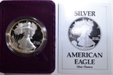 1990-S PROOF AMERICAN SILVER EAGLE BOX/COA