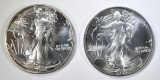 1989 & 90 AMERICAN SILVER EAGLES