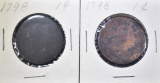 1798, AG & 1798 AG CLEANED LARGE CENTS