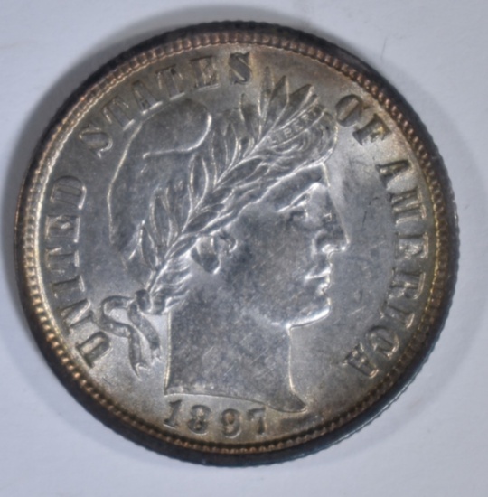 1897 BARBER DIME BU