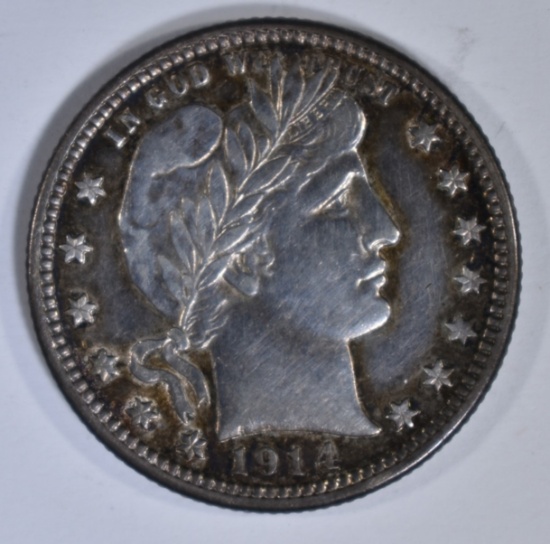 1914-D BARBER QUARTER AU