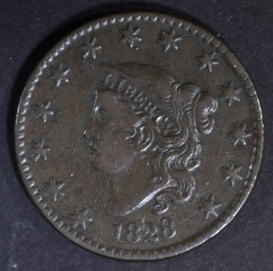 1828 LARGE CENT VF/XF