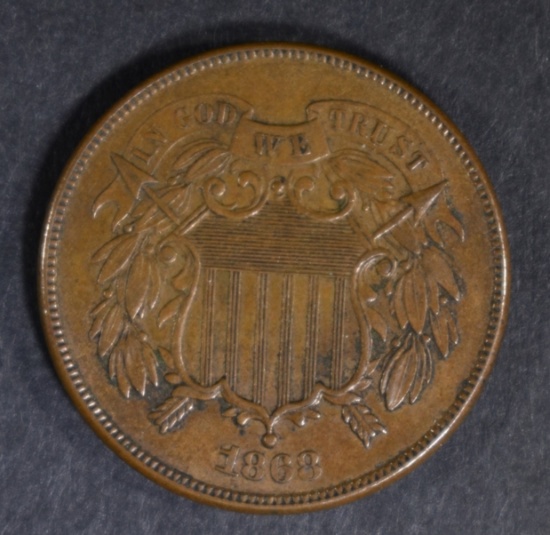 1868 2 CENT PIECE AU