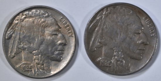 1935-P,D BUFFALO NICKELS AU/BU