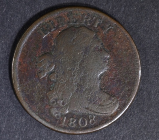 1808 HALF CENT VG