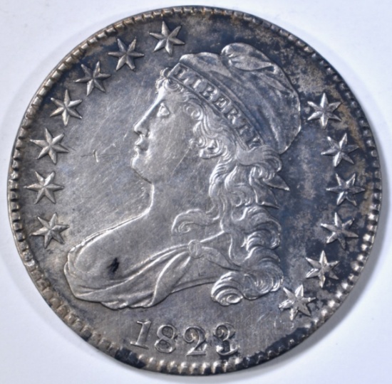 1823 BUST HALF DOLLAR AU