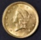 1853 $1 GOLD LIBERTY  CH BU