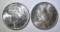 1923 & 25 PEACE DOLLARS  BU