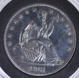 1861 PROOF SEATED LIBERTY HALF DOLLAR  BU