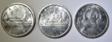 3-1965 CH BU CANADIAN SILVER DOLLARS