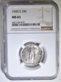 1920-S STANDING LIBERTY QUARTER  NGC MS-65