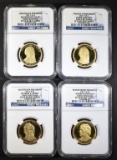 LOT OF 4 2011-S PRESIDENTIAL DOLLARS NGC PF-69 UC