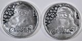 2-2020 CHRISTMAS 1oz SILVER ROUNDS