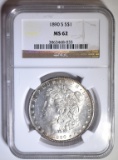 1890-S MORGAN DOLLAR NGC MS-62