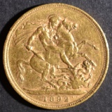 1892 VICTORIA JUBILLEE GOLD SOVEREIGN