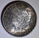 1881-S MORGAN DOLLAR CH BU COLOR