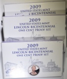 3-2009 LINCOLN BICENTENNIAL CENT PROOF SETS