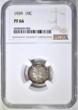 1939 MERCURY DIME NGC PF-66