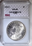 1899-O MORGAN DOLLAR RNG SUPERB GEM BU+