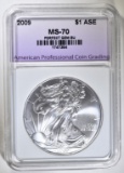 2009 AMERICAN SILVER EAGLE, APCG PERFECT GEM BU