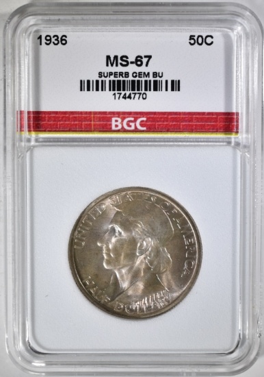 1936 BOONE COMMEM HALF BGC SUPERB GEM BU