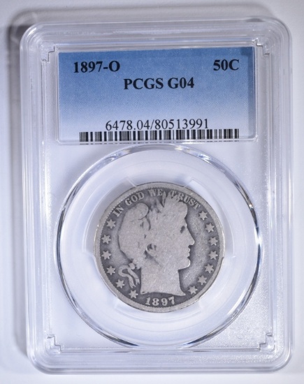 1897-O BARBER HALF DOLLAR, PCGS G-4