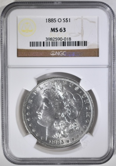 1885-O MORGAN DOLLAR NGC MS-63