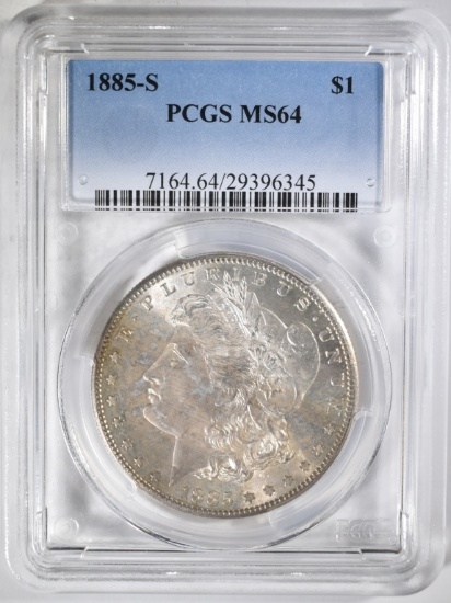 1885-S MORGAN DOLLAR PCGS MS-64