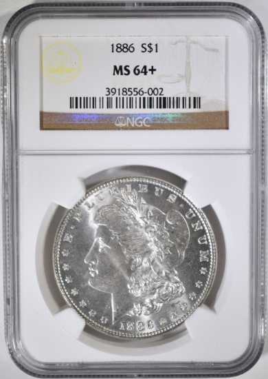 1886 MORGAN DOLLAR NGC MS-64+