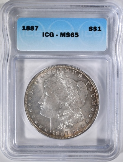 1887 MORGAN DOLLAR ICG MS-65