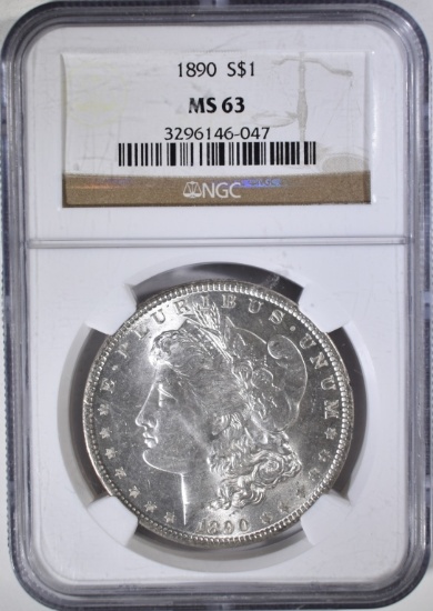 1890 MORGAN DOLLAR NGC MS-63