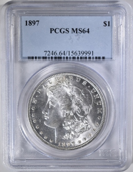 1897 MORGAN DOLLAR PCGS MS-64