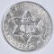 1852 3-CENT SILVER  CH BU