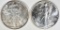 1991 & 92 BU AMERICAN SILVER EAGLES