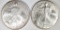 2004 & 2005 BU AMERICAN SILVER EAGLES