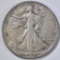 1938-D WALKING LIBERTY HALF DOLLAR, XF