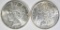 1886 MORGAN & 1925 PEACE CH BU SILVER DOLLARS