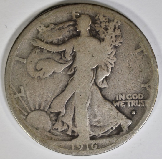 1916-S WALKING LIBERTY HALF DOLLAR GOOD