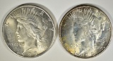 2 1923-S PEACE DOLLARS  CH BU