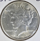 1934-D PEACE DOLLAR  BU