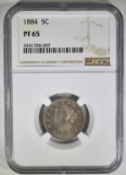 1884 LIBERTY NICKEL  NGC PF-65