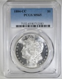 1884-CC MORGAN DOLLAR  PCGS MS-65